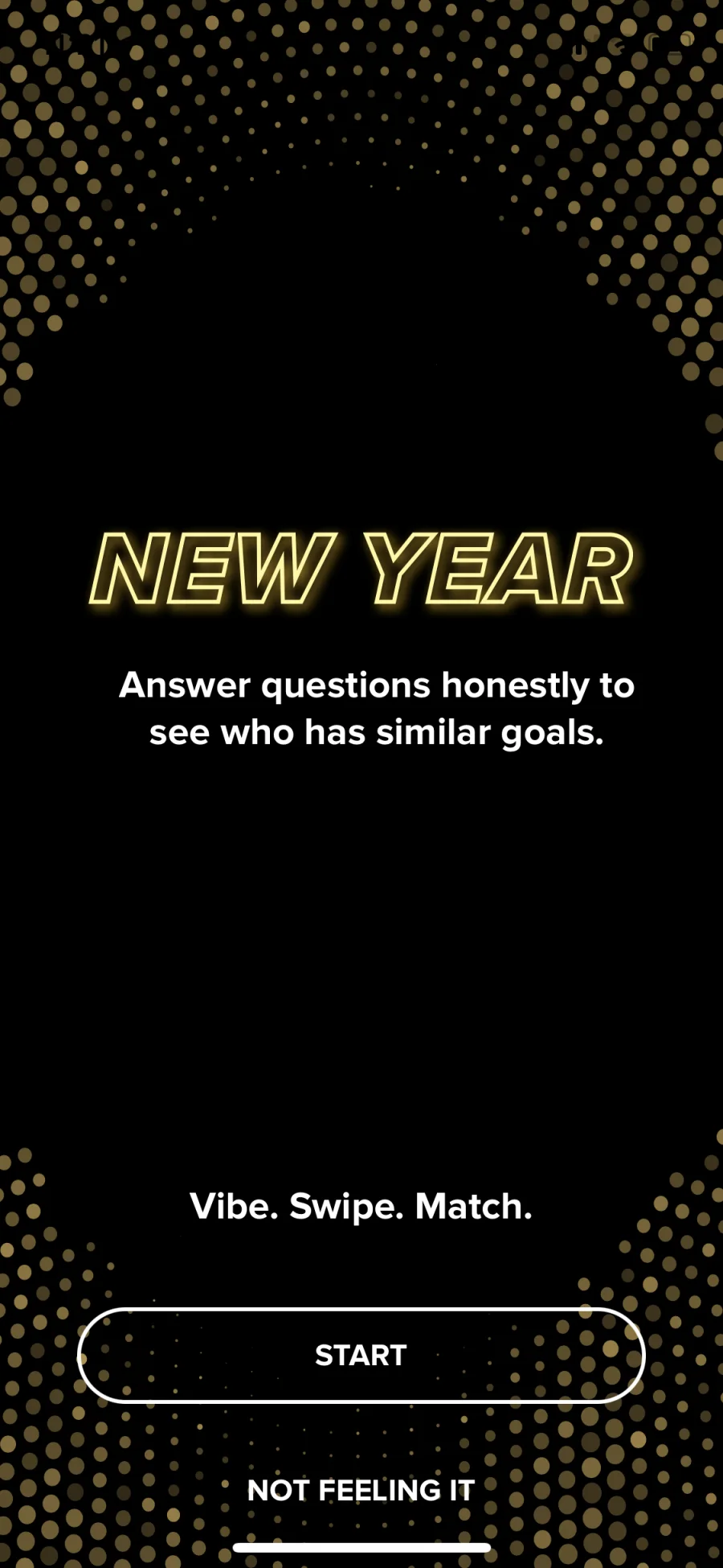 New Year edition introduction for Tinder Vibes